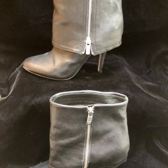 Vince Camuto Black Leather Boots - Picture 5 of 8